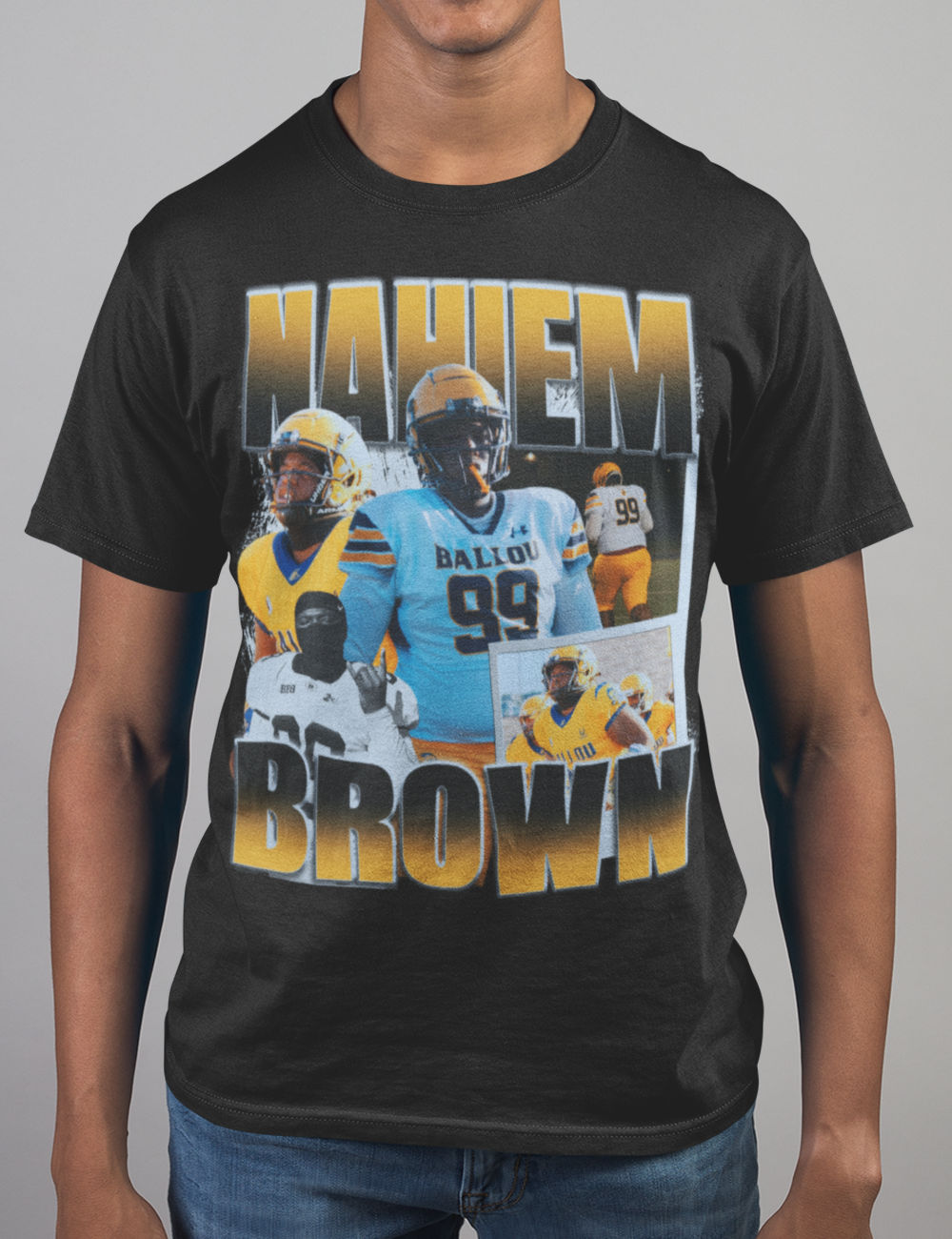 Nahiem Brown Graphic Tee