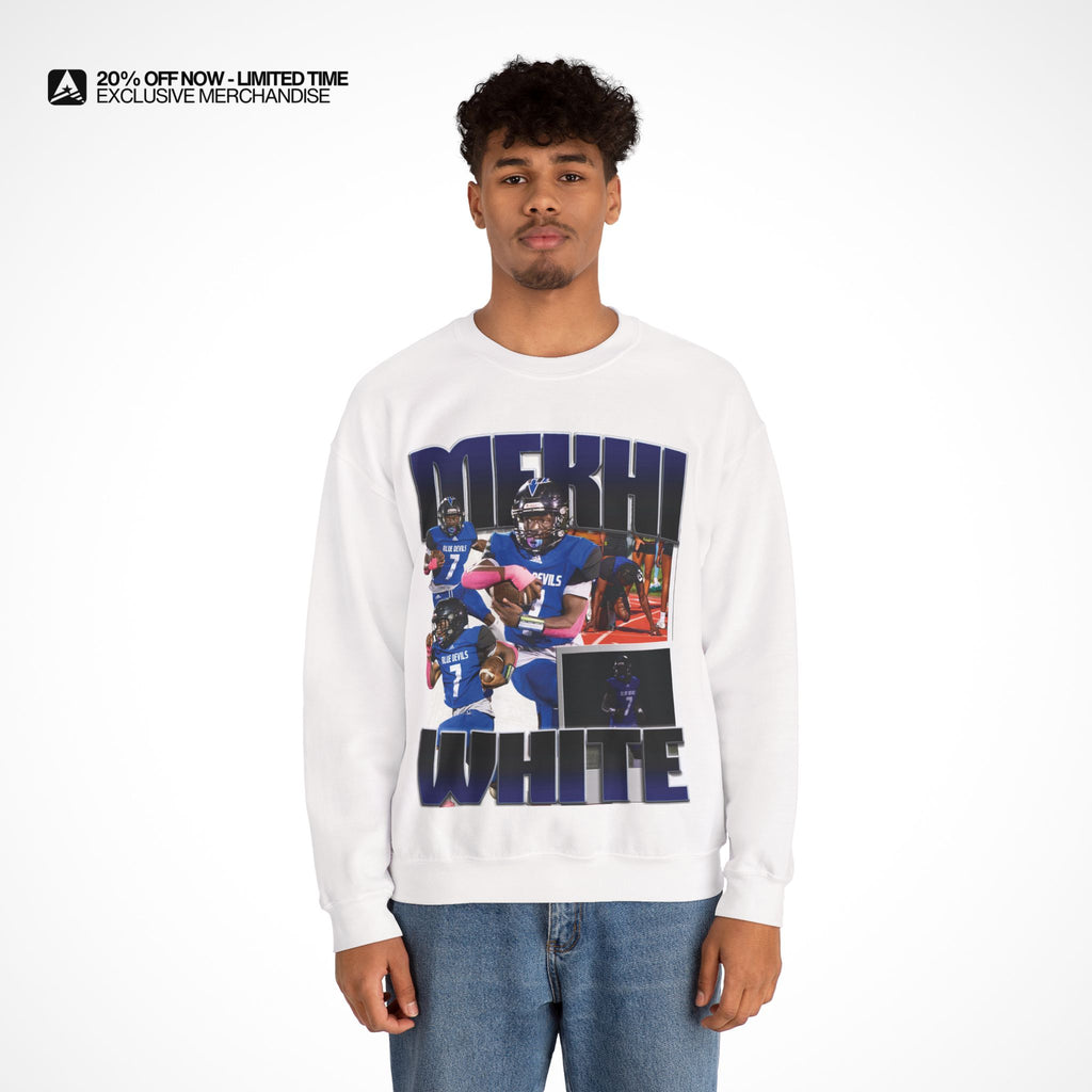 Mekhi White Graphic Crewneck
