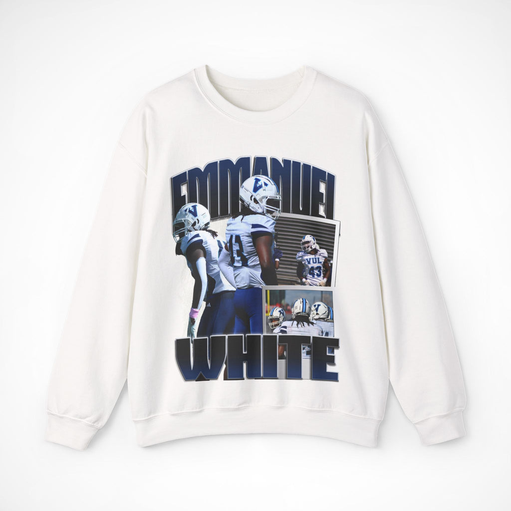 Emmanuel White Graphic Crewneck