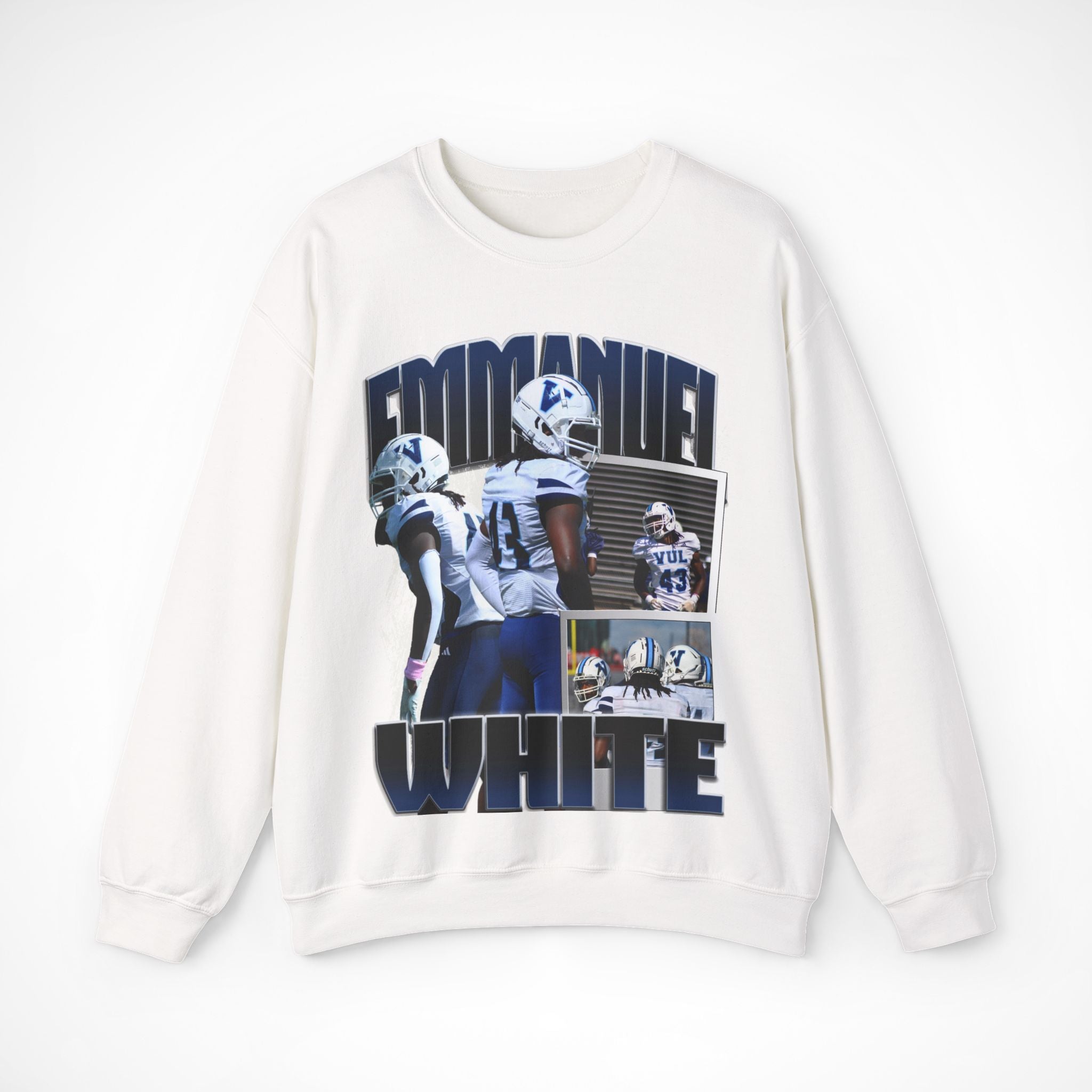 Emmanuel White Graphic Crewneck