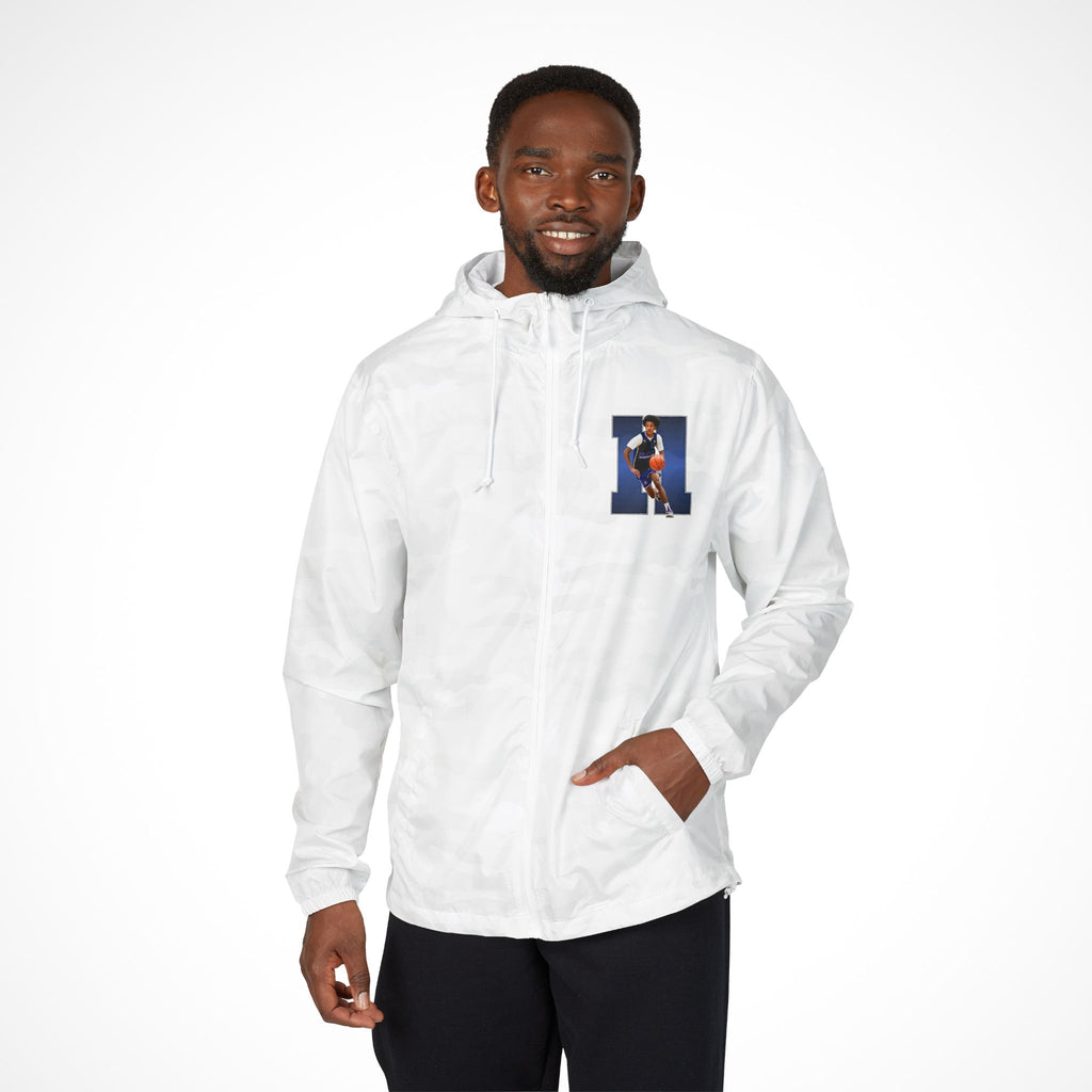 Bladen White Full-Zip Windbreaker
