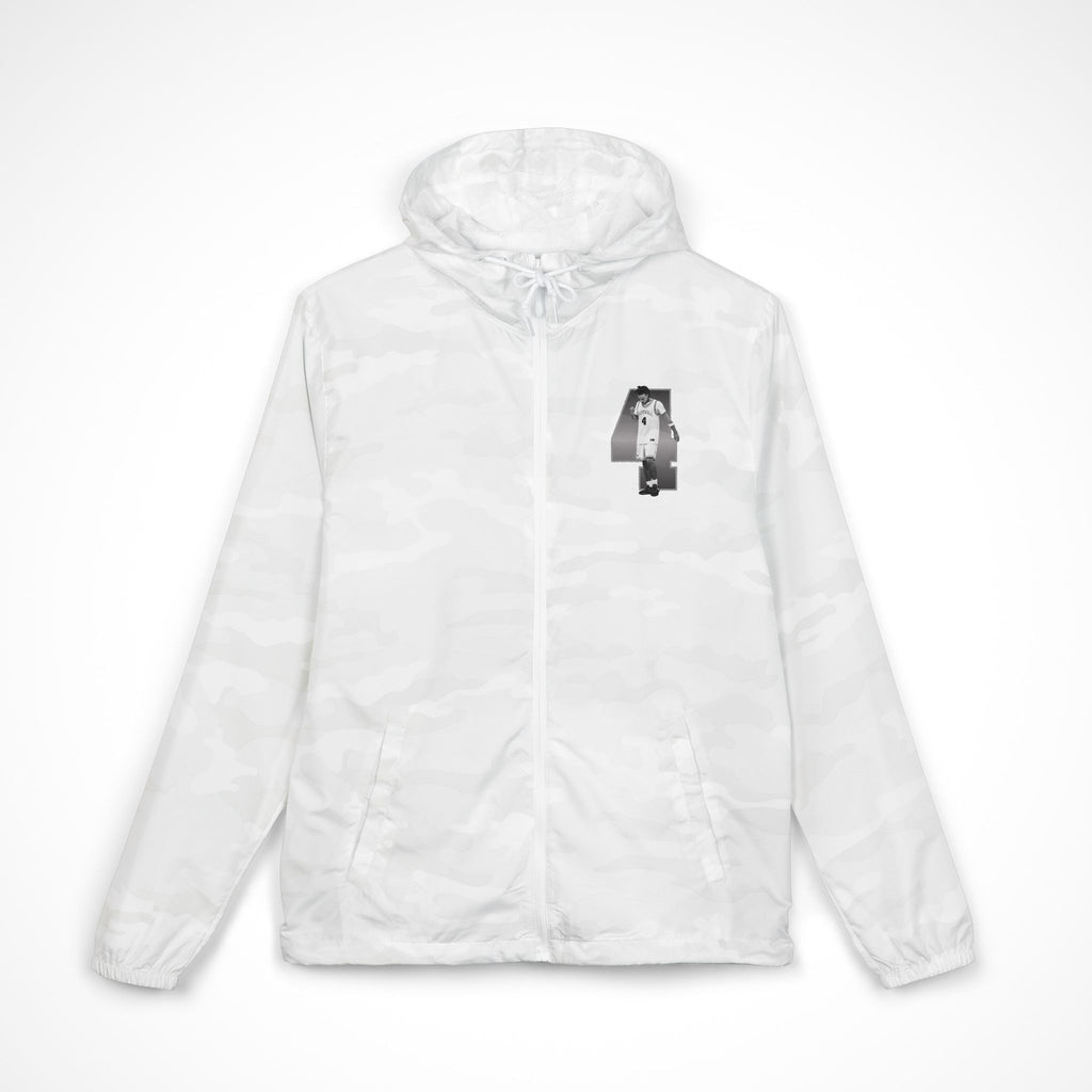 Jamir White Full-Zip Windbreaker