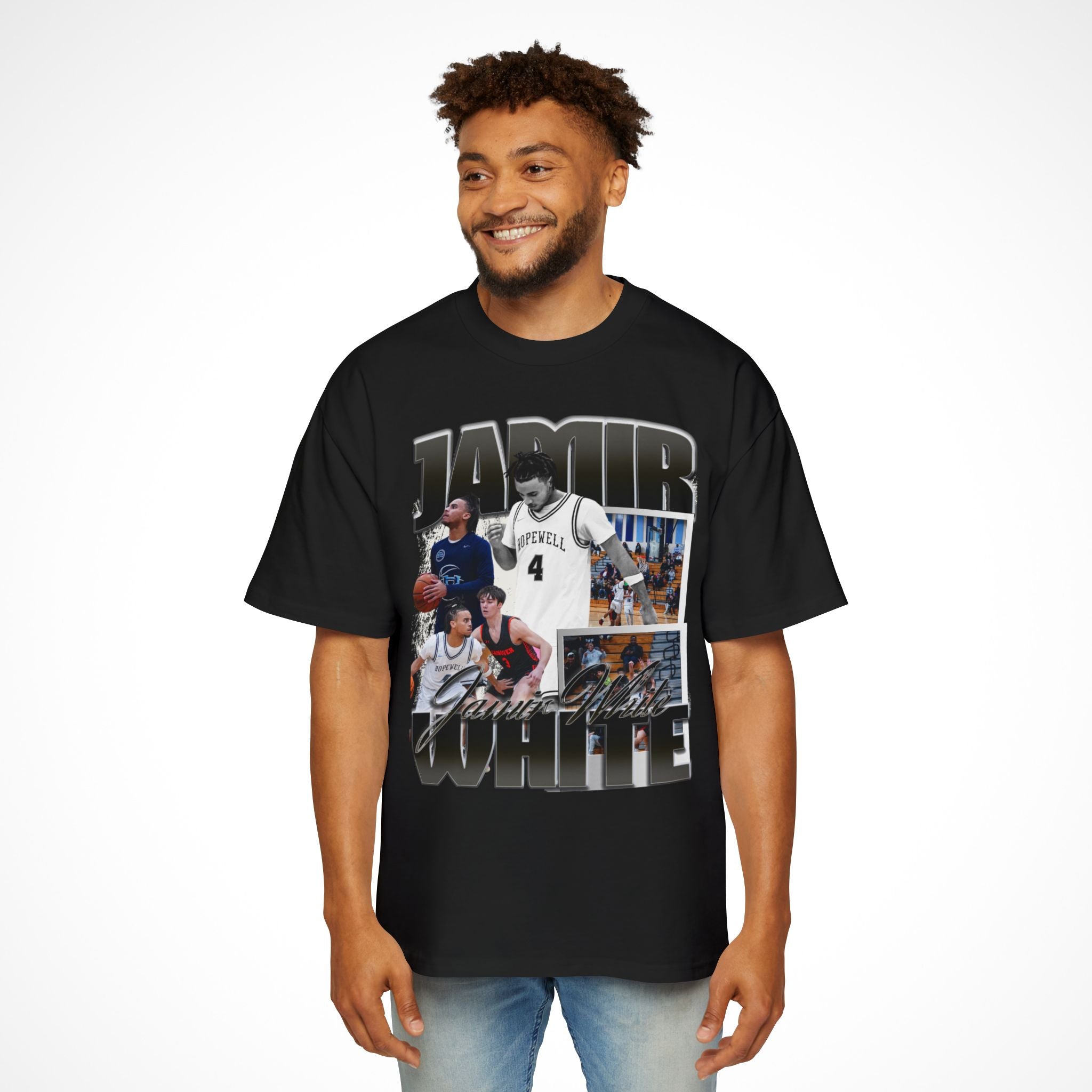 Jamir White Oversized Graphic Tee