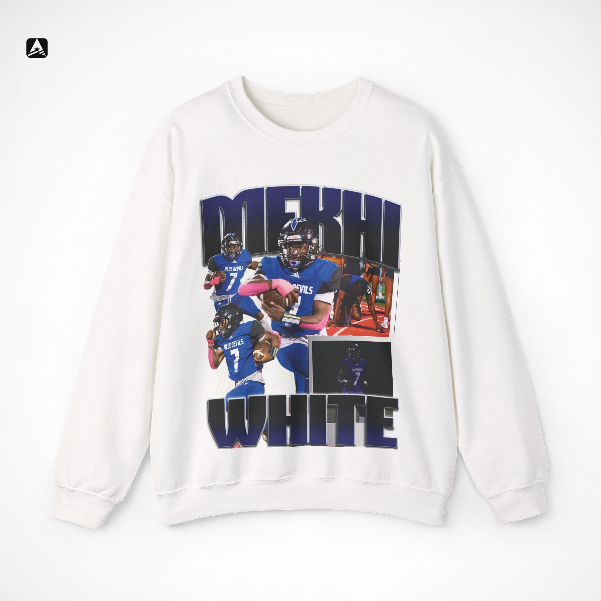 Mekhi White Graphic Crewneck