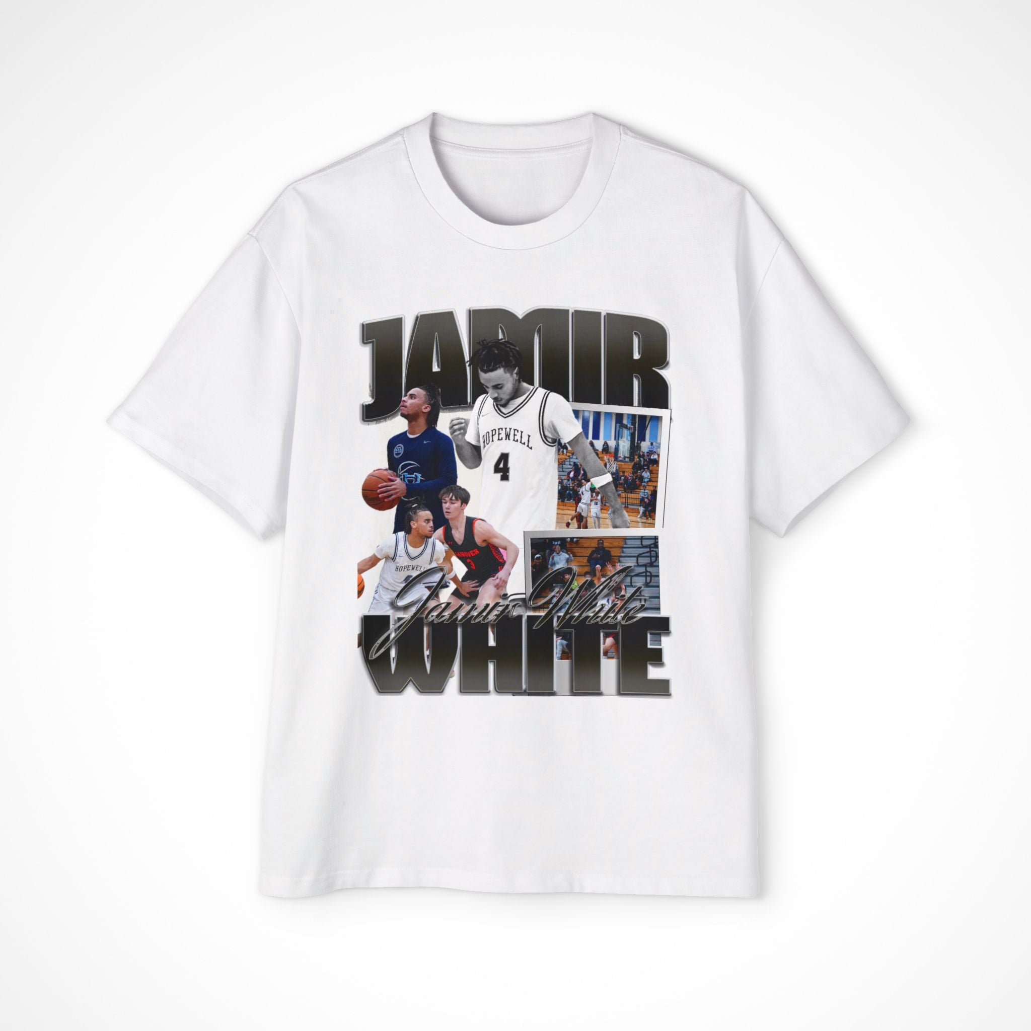Jamir White Oversized Graphic Tee