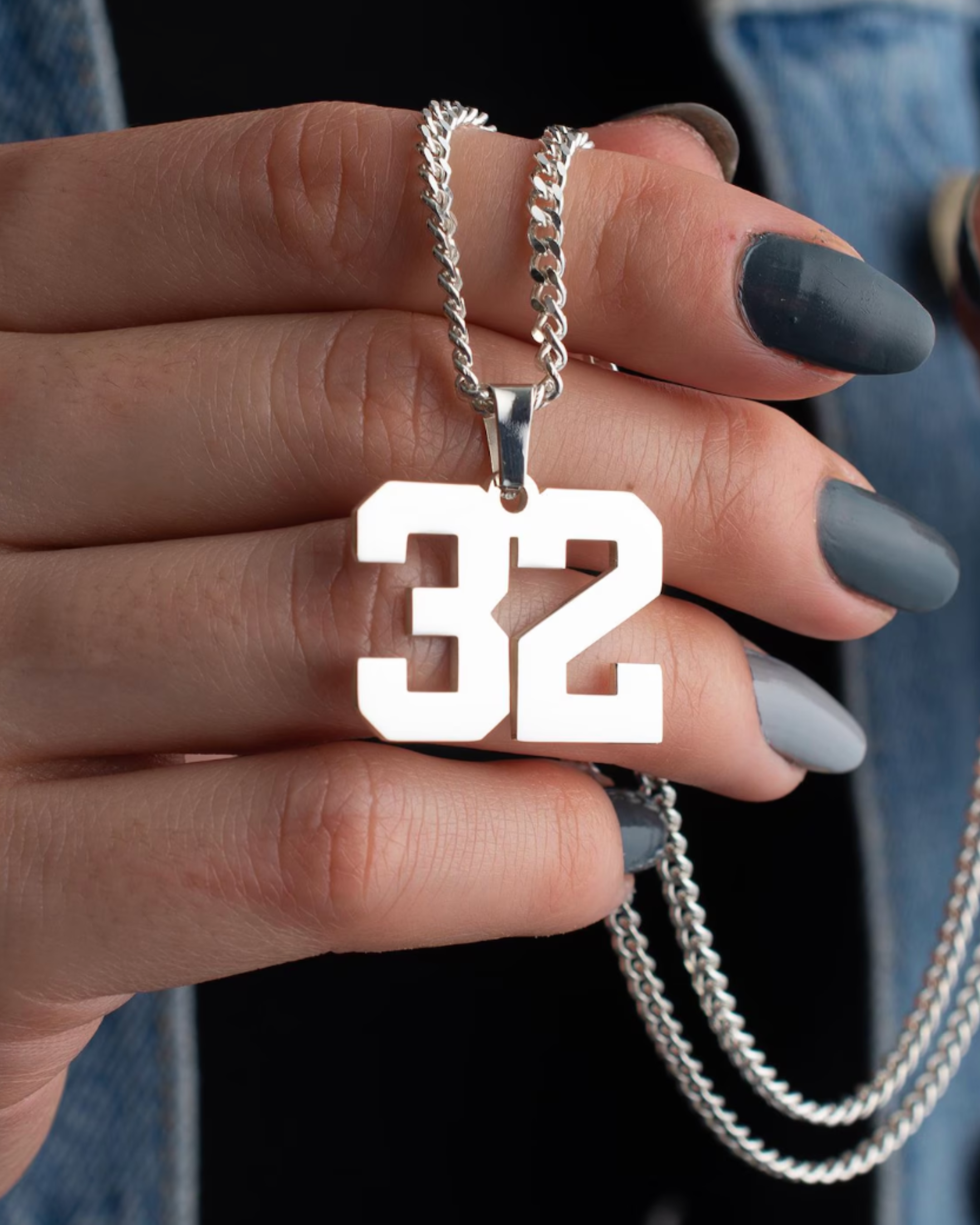 Custom Number Pendant Necklace