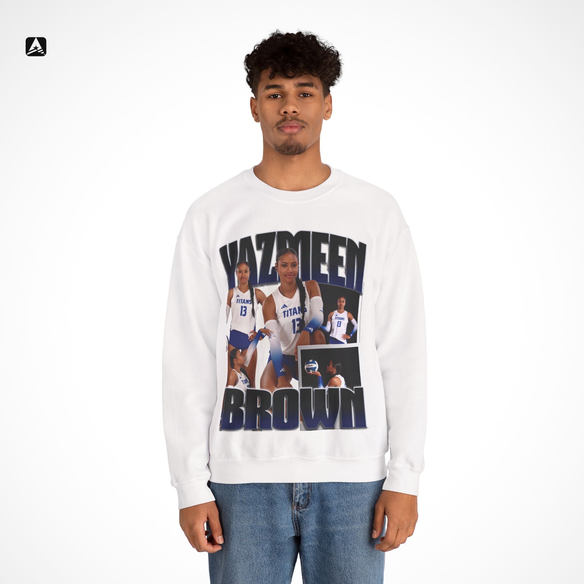 Yazmeen Brown Graphic Crewneck