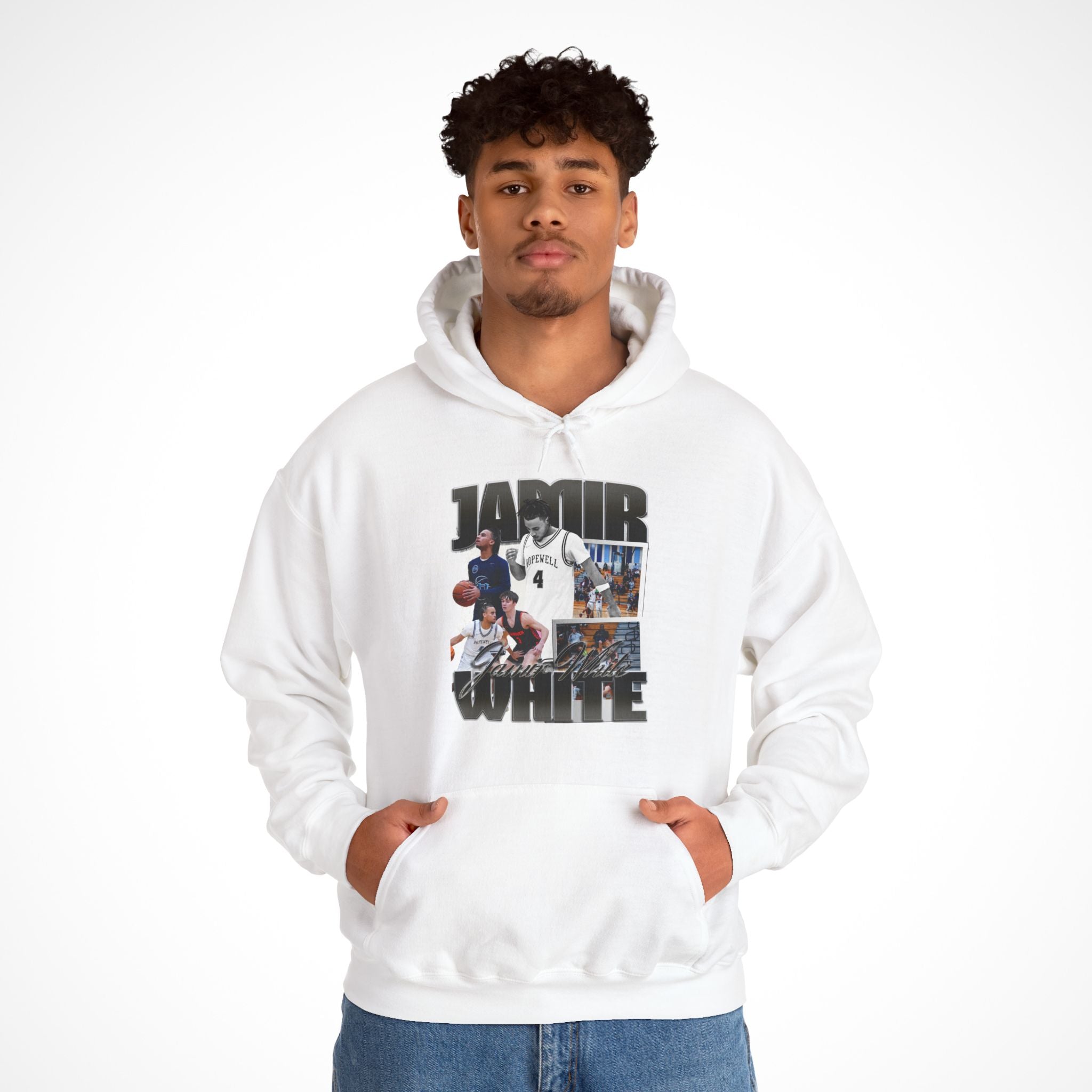 Jamir White Graphic Hoodie