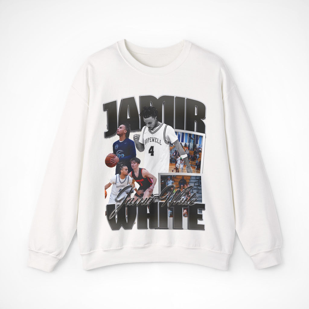 Jamir White Graphic Crewneck
