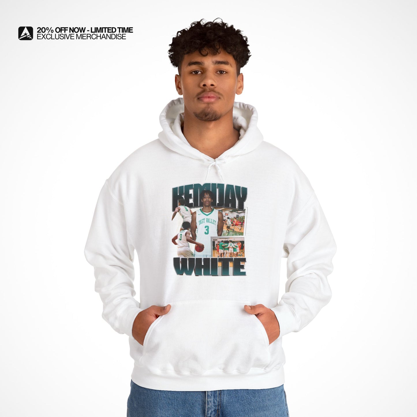 Kemijay White Graphic Hoodie