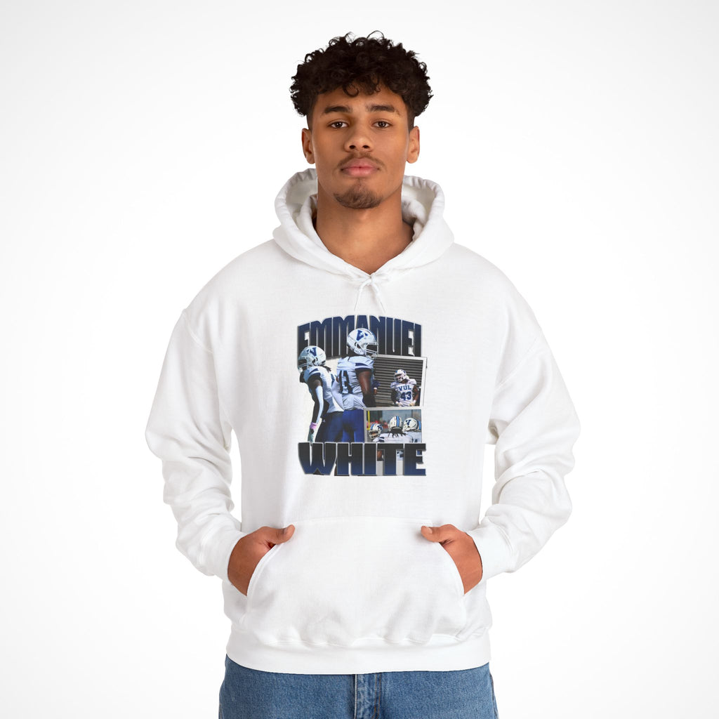 Emmanuel White Graphic Hoodie