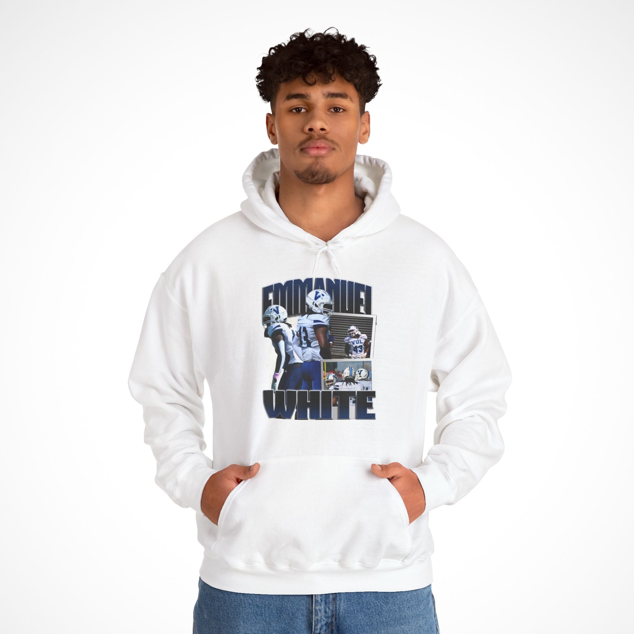 Emmanuel White Graphic Hoodie