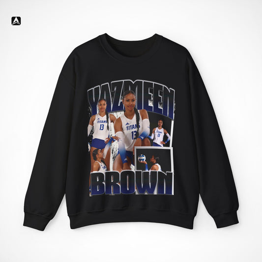 Yazmeen Brown Graphic Crewneck