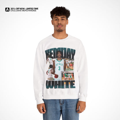 Kemijay White Graphic Crewneck