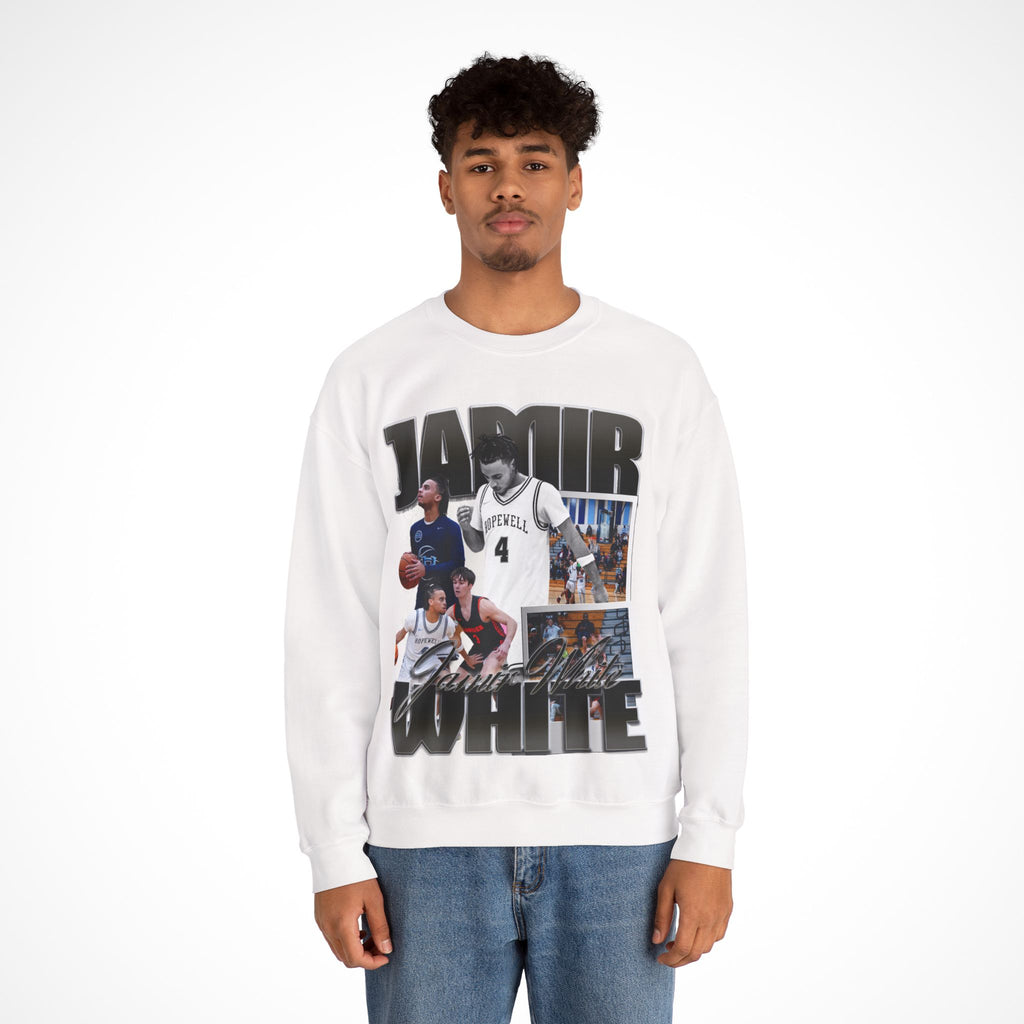 Jamir White Graphic Crewneck