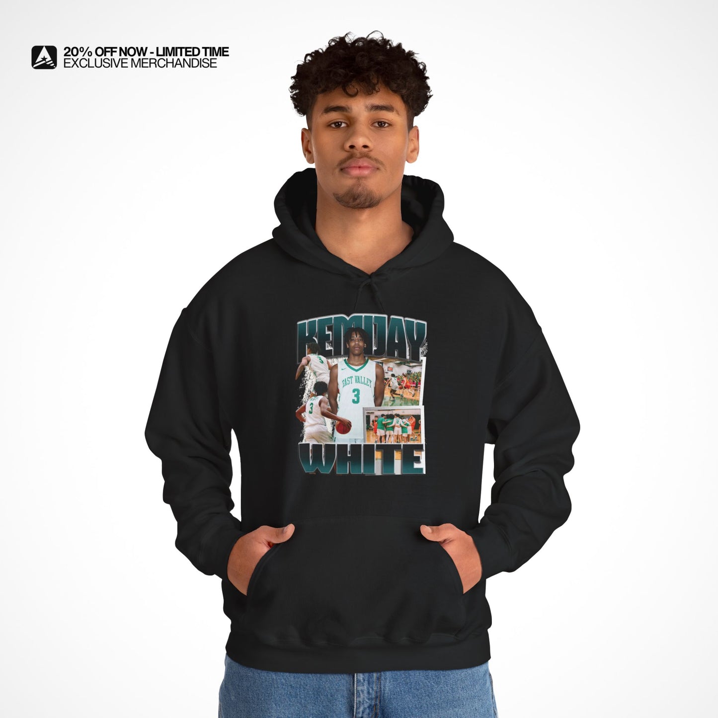 Kemijay White Graphic Hoodie