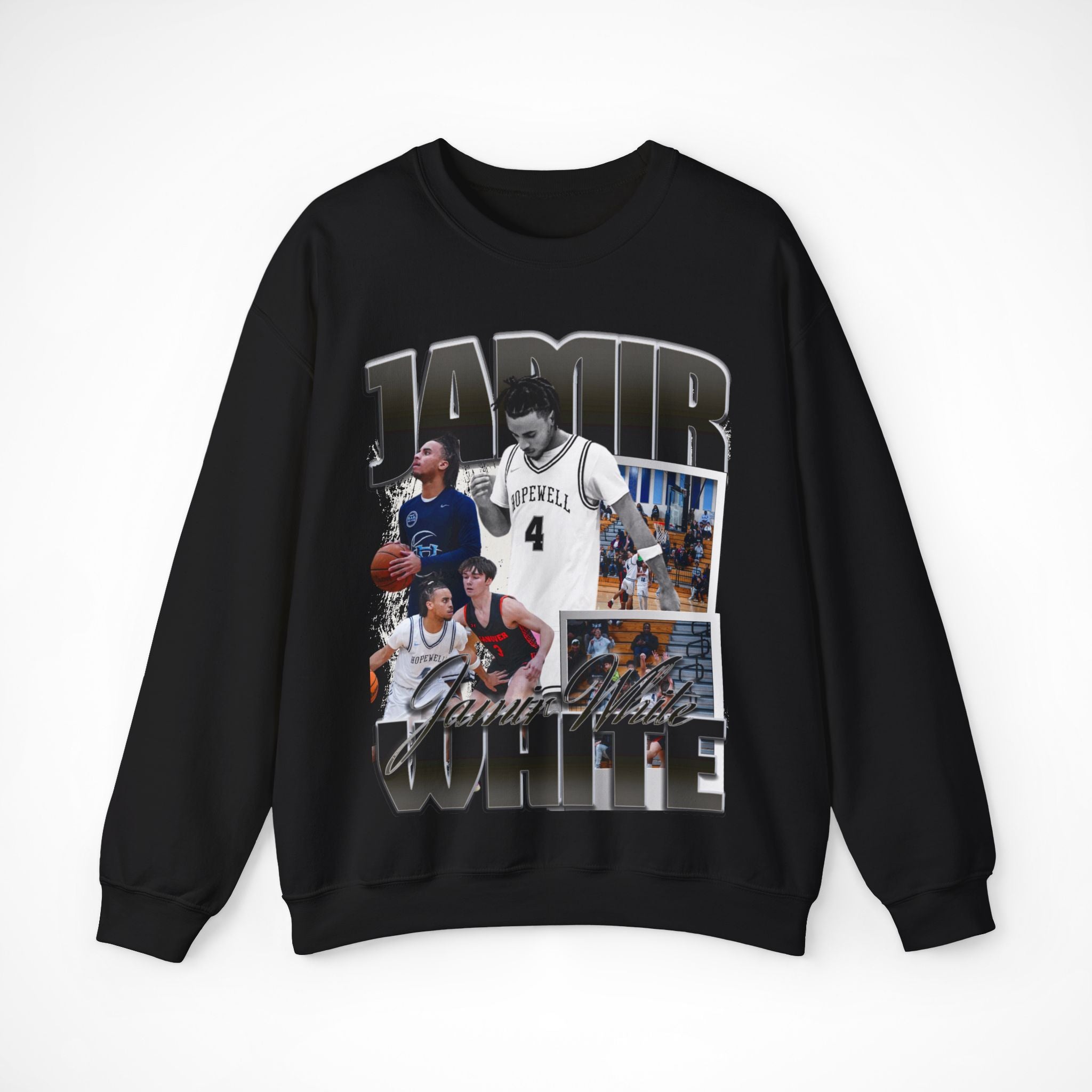 Jamir White Graphic Crewneck