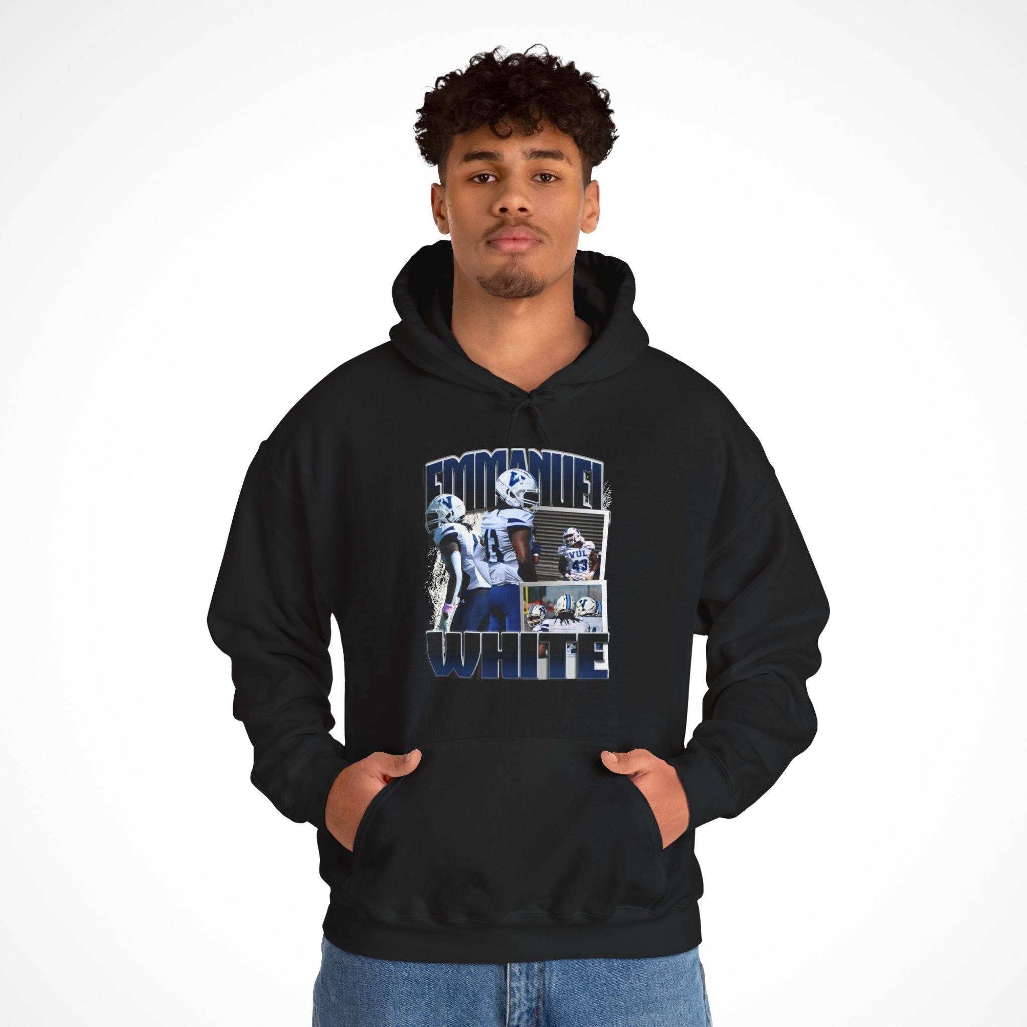 Emmanuel White Graphic Hoodie
