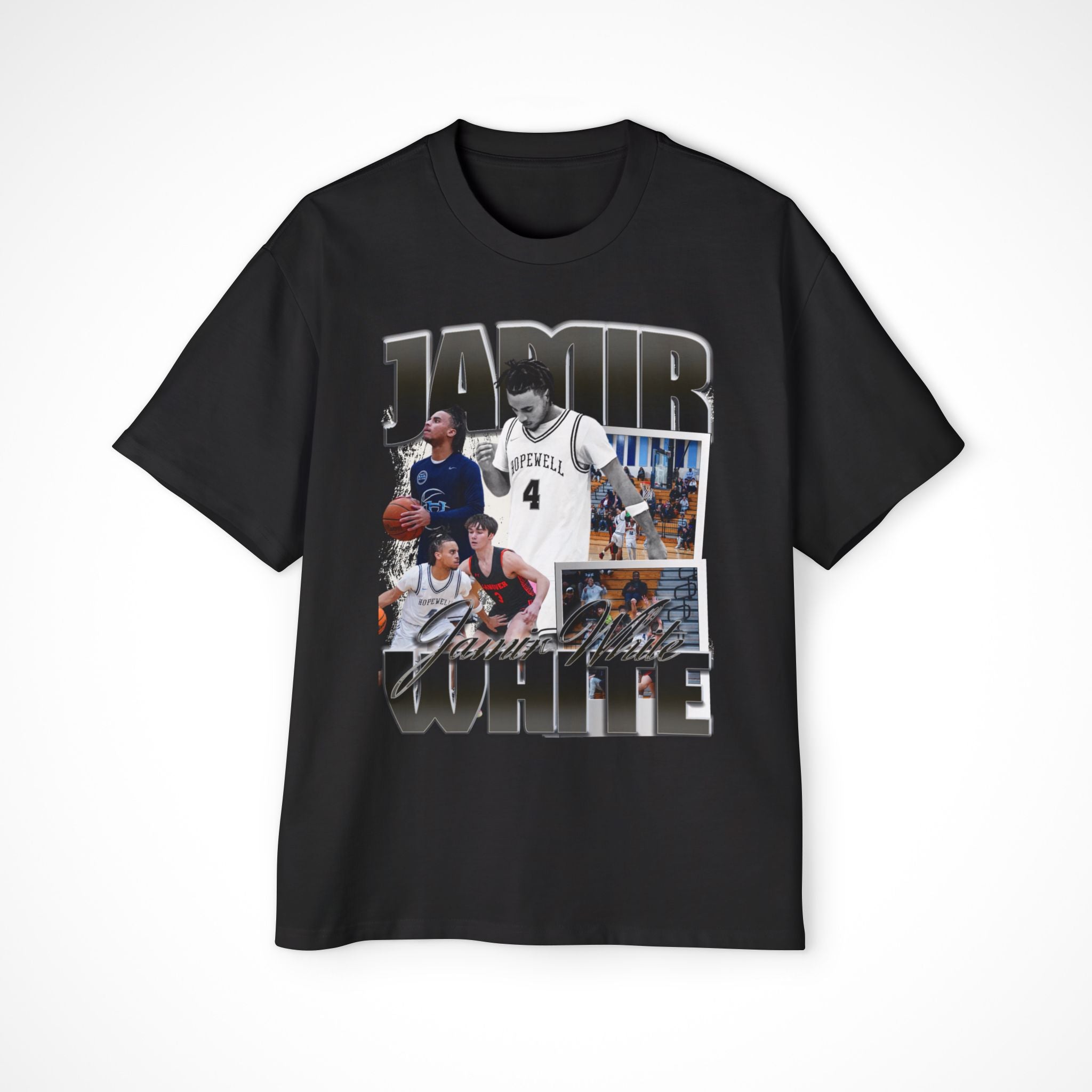 Jamir White Oversized Graphic Tee