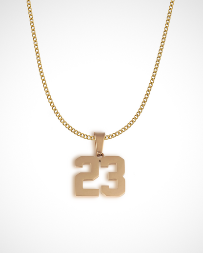 Custom Number Pendant Necklace